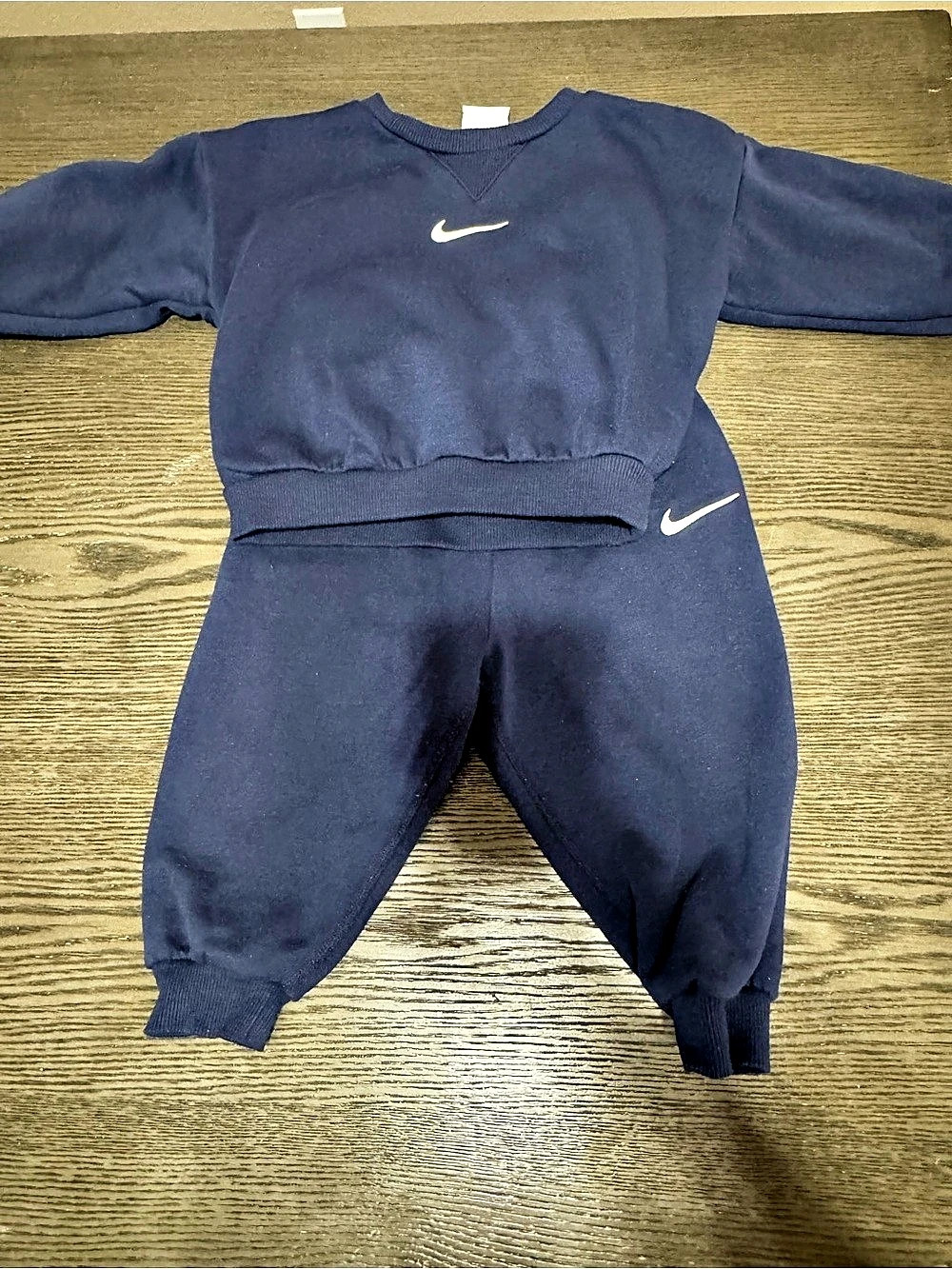 Nike Toddler Fleece Crewneck and Joggers Set Blue 24M